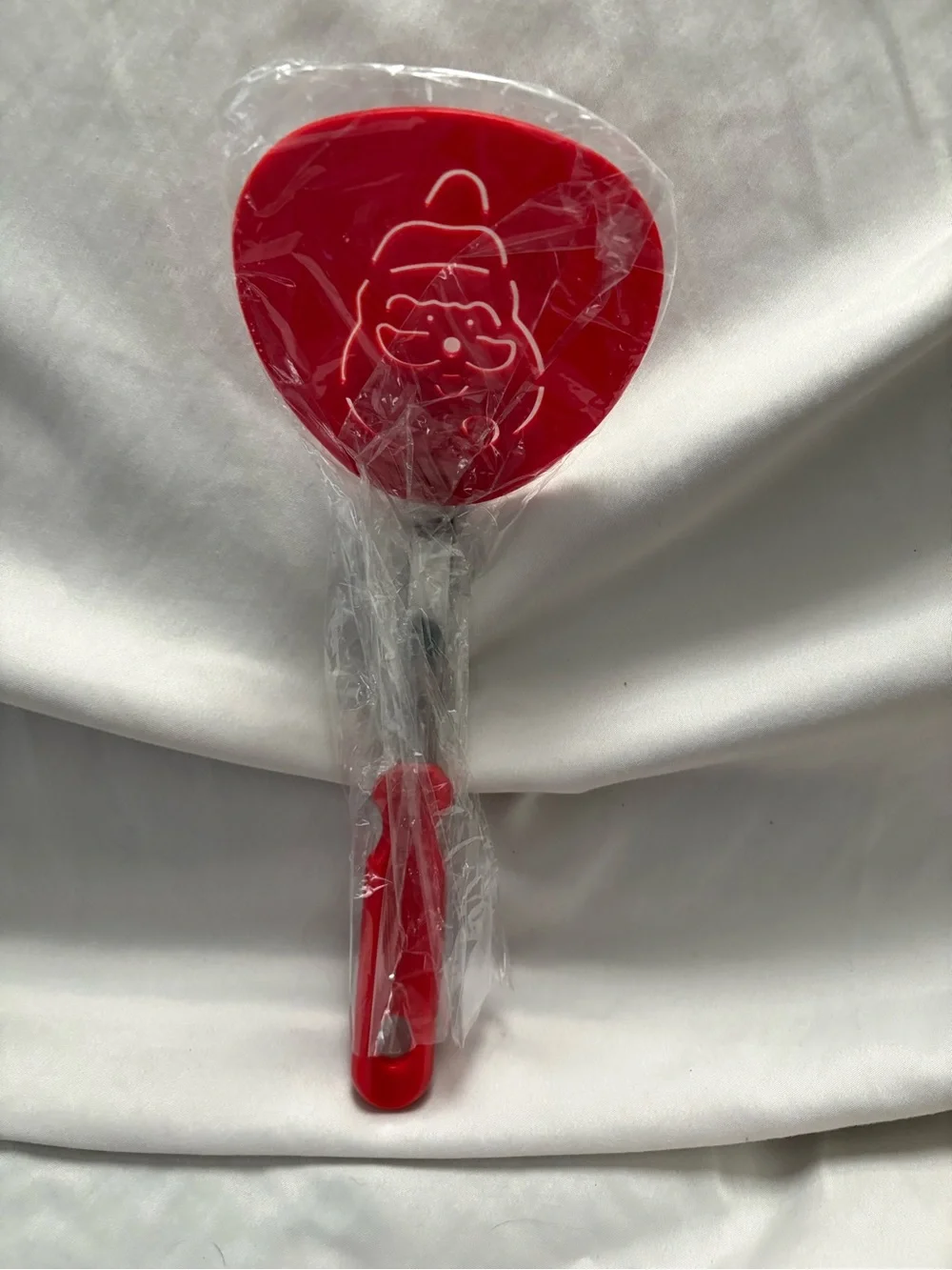 Red Santa Face Party Paddle - Festive Home Party Supply